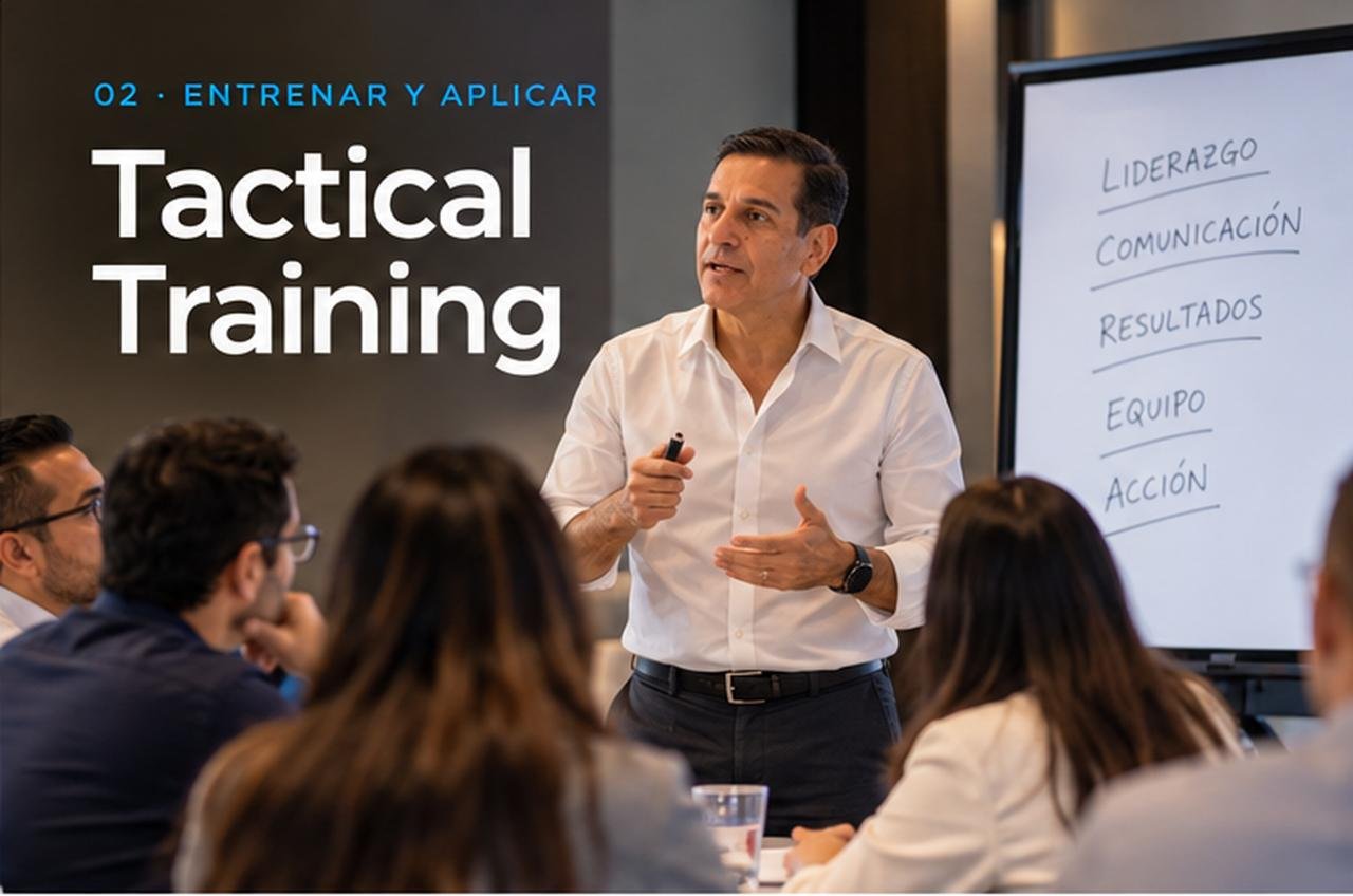 Raúl Gamboa entrenando a un grupo reducido en un salón